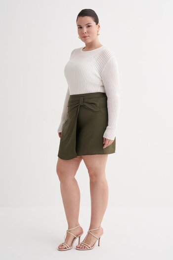 MYLİNE Knot Detailed Shorts Skirt