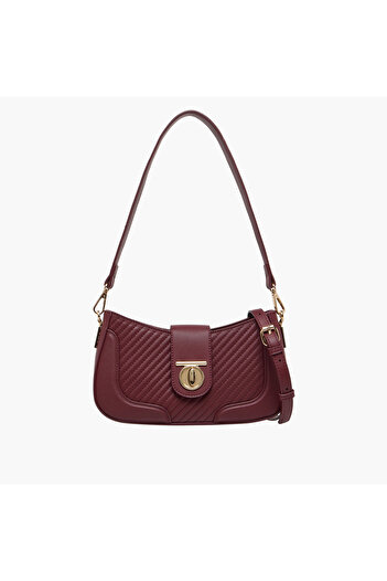 SASHA Quilted Crossbody Bag with Detachable Strap and Zip Closure