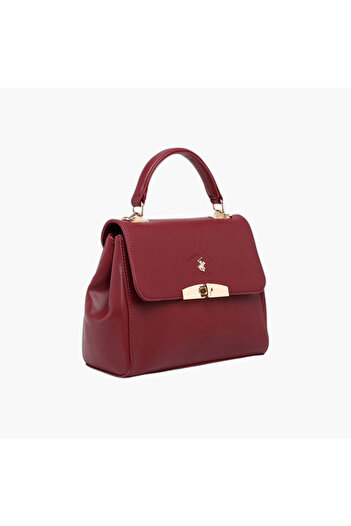 Beverly Hills Polo Club Solid Tote Bag with Top Handle