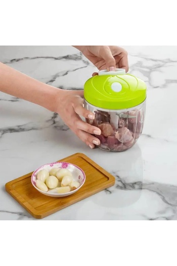 Aptel Manual vegetable cutter, 3 blades, plastic, white/green, 13×10 cm