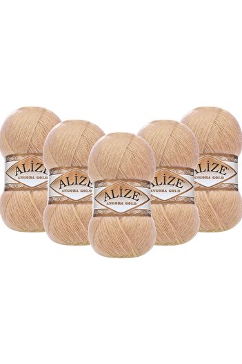 Alize Angora Gold 5 Pack Hand Knitting Yarn 100g X 5 Pieces - Color Code: 95 - Pampas