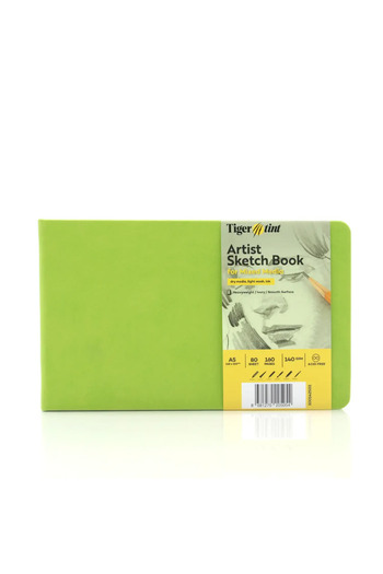 Tigertint دفتر رسم أفقي بغطاء صلب 140 جم A5 80 ورقة أخضر فستقي 100142508