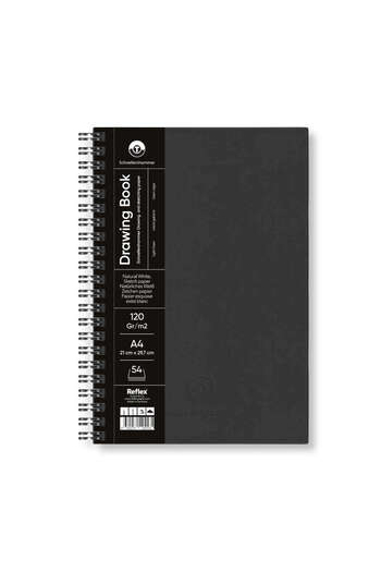 Schoellershammer Drawing Pad Black Hard Cover Drawing Notebook 120 Gr A4 54 Sheets