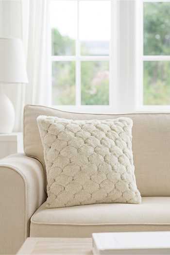 HOMİNG Μαλακό ύφασμα Μαξιλαροθήκη με Γούνα 45x45 cm 242168