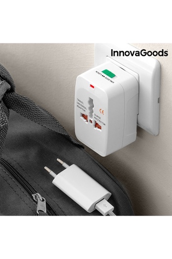 OEM Adaptor universal de calatorie, InnovaGoods, compatibil EU/UK/SUA/JP/C/AUS/TH, alb