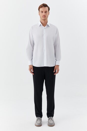 Sabri Özel Classic Collar Men's Shirt Blue