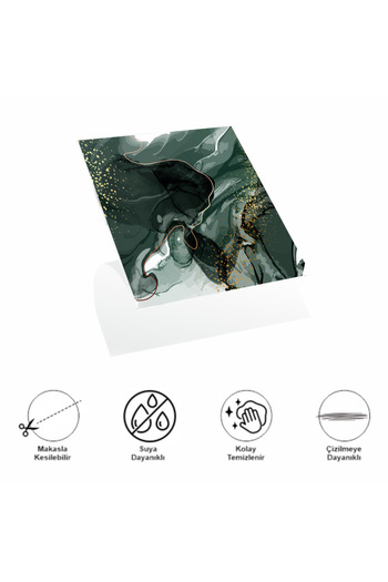 Larimar DecoHandy PVC Wall Tile 30x30cm Pack of 4 - Emerald 0,36m2