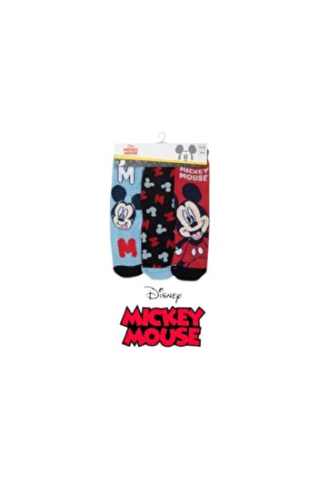 Mickey Mouse Set of 3 pairs of children's socks, multicolor, 23-26, Disney, Mickey Mouse