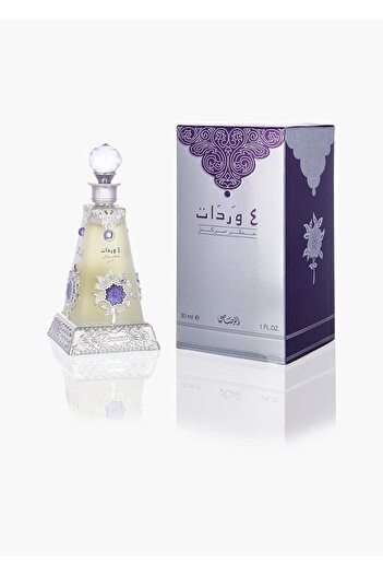 AL Rasasi Rasasi Arba Wardat Alcohol Unisex Arabic Fragrance for Men & Women – Long-Lasting Attar – 30ml
