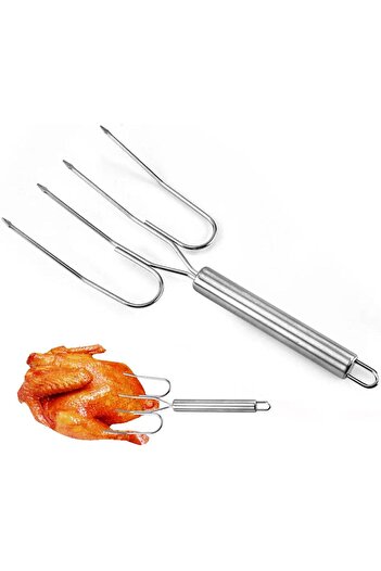 Generic 4 Pcs Roast Chicken Fork - Strong Endurance Turkey Lifting Forks, Stainless Steel Turkey