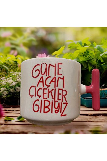 GameFruy We Are Like Flowers Blooming Double Sided Printed Mug - Ceramic Tea, Coffee Gift Cup (Pink t)