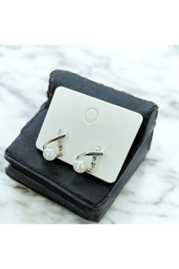 Candy Elegant Pearl and Stone Gold Earrings