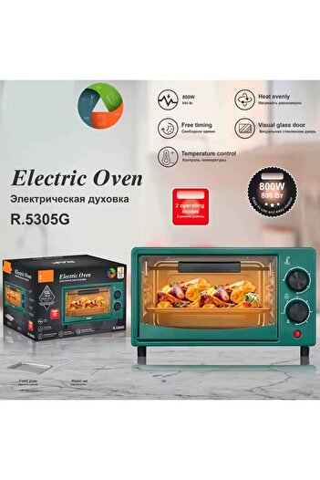 divendi-ro Electric oven RAF R5305G, 800W, capacity 12L, 2 operating modes, 33x18x20cm, green