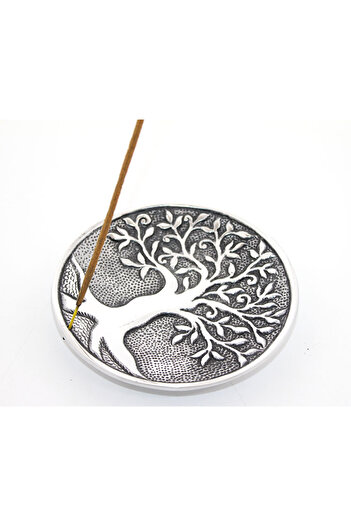 Larimar Metal Tree of Life Design Incense Burner