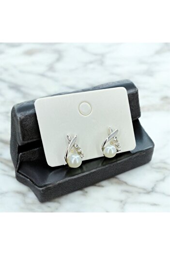 Candy Elegant Pearl and Stone Gold Earrings