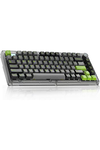 ZIPFORCE Wireless Mechanical Keyboard, 81 Keys Hot Swappable Custom Keyboard with Knob, RGB Backlit,