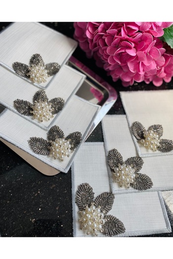 ELÇİÇEK HOME Presentation Napkin, Cocktail Napkin, Coffee Side Presentation Napkin 6 Pieces