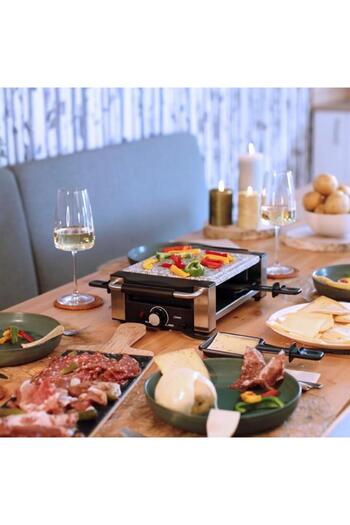 LİVOO Raclette grill with removable granite hob DOC261, 650 W, 4 people (Grey)