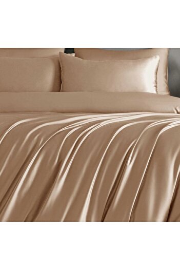 CHIRASO CHIRASO Bedding Set, Shiny SATIN, ELASTIC Sheet 180x200cm, Duvet Cover 200x230cm, 2 Pillowcases