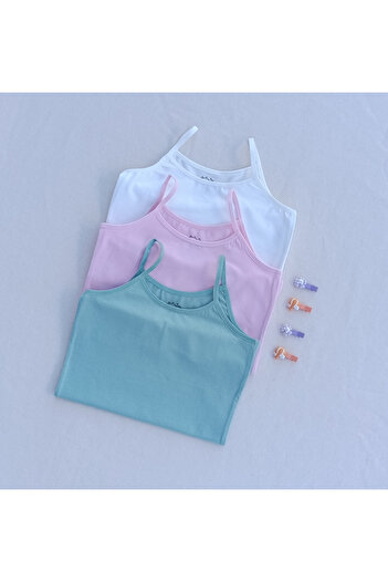 siyalife Plain Soft Textured Lycra Flexible Fabric 3-Piece Colorful Children's Singlet