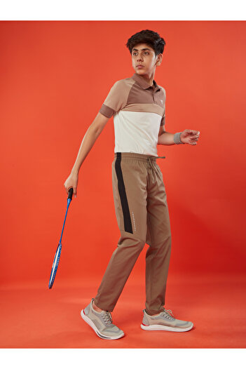 Technosport By Styli Boys Side Contrast Panel Slim Fit Track Pants