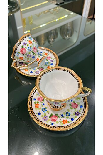 P&ORA PREMIUM KITCHEN PRODUCTS P&Ora Eldekor 2 Persons Cup Set Full Hand Made