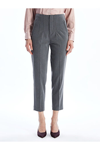 LC Waikiki Gray Slim Fit Women's Trousers