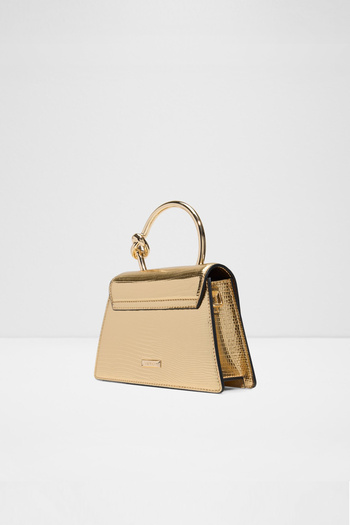 Aldo Ledeteriel - Women's Metal Handle Magnet Closure Small Size Gold Bag