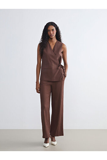 LC Waikiki Women's Linen Blended Pants with Elastic Waist