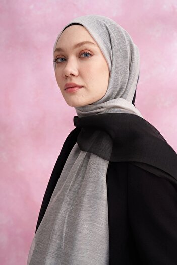 ARMANDA Silk Gradient Shal - Black - Gray