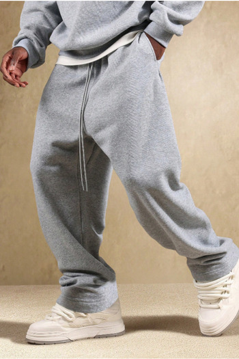 Tarz Cool Gray Oversize Relaxed Fit Baggy Men's Sweatpants