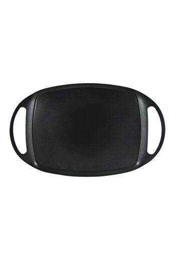 divendi-ro Hob with handles, Teflon, compatible with induction, electric or gas hobs, 36.9x24.6x4 cm, black