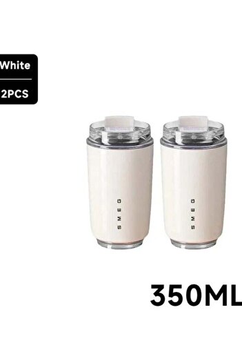 SMEG Coffee Mug, Vacuum Insulated Travel Mug, Spill Proof Leakproof Tumbler With Lid, Double Wall Va