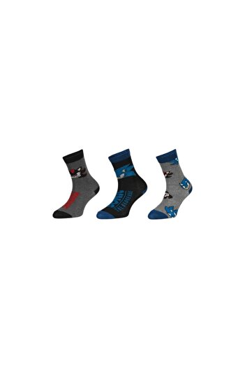 Sonic Set of 3 pairs of children's socks, multicolor, 23-26, Shadow,