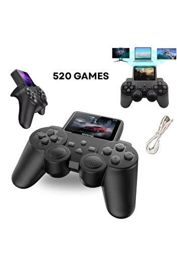 vgt Gamepad Digital Game Player Controller – 520 Classic Games, Built-in Screen,