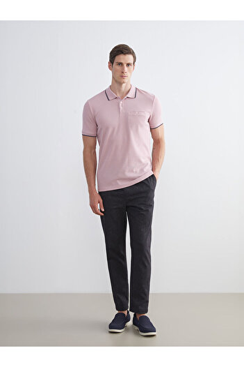 LC Waikiki Timeless Recommendations from Timeless Store |   Polo Neck Short Sleeve Men's Textured T-Shirt