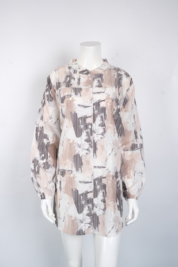 MUSTÜN Patterned Woven Shirt