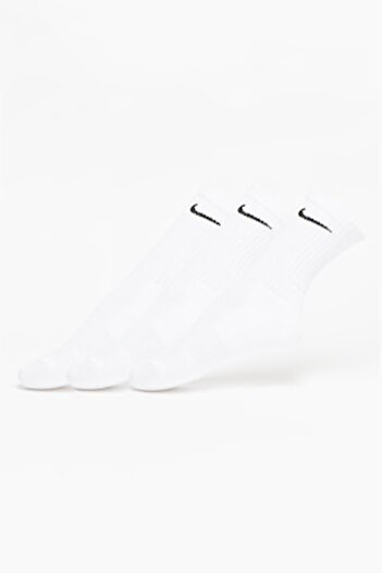 Nike , Set of unisex socks with Dri-Fit, for training Everyday Cushion - 3 pairs, White/Black, S