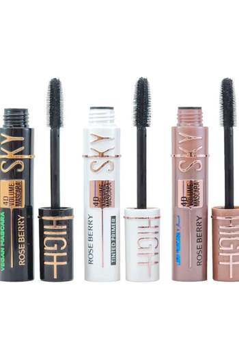 Moda Beauty Rose Berry 3Pcs Mascara 4D Volume Sky High Black