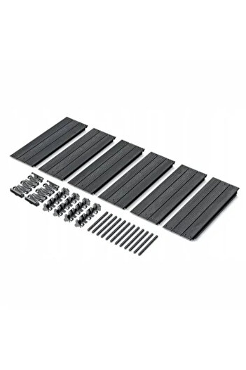 Prosperplast Raised bed for flowers, vegetables, plastic, wood effect, anthracite, 149.2 x 75.6 x 25 cm, Prosperp