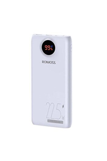 Romoss External Battery 20000mAh 22.5W 2xUSB 1xUSB-C 1xMicroUSB 1xLightning Battery Indicator White