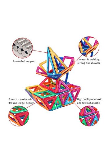 COOYA 136- Piece Magnetic Building Blocks,Safe and Durable,Encouraging Imaginative Skills,Gift for Kids