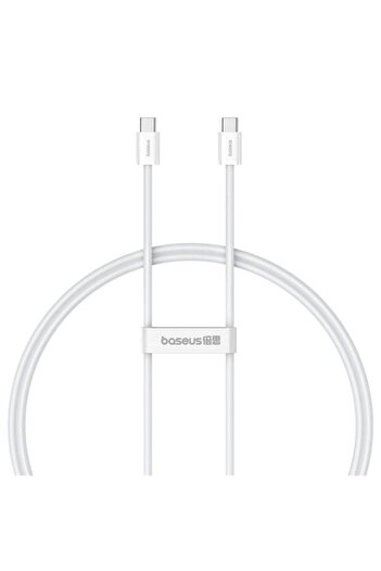 Baseus Cablu de date superior, încărcare rapidă, USB Type-C la USB Type-C 30W, 2m, alb