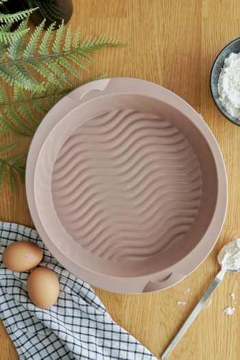 EVLE 28 cm Silicone Cheesecake Mold, Platinum Silicone, Light Brown