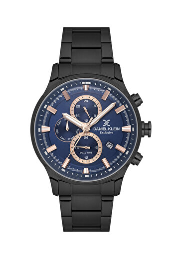 Daniel Klein Dke.1.10782-5 Exclusive All Functions Active Steel Cord 3 Atm Water Resistant Black