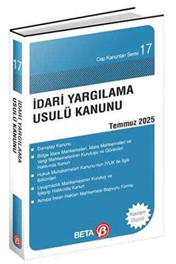 Beta Yayınevi İdari Yargılama Usulü Kanunu Temmuz 2025