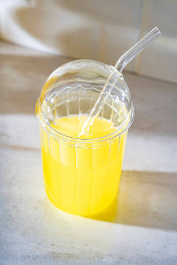 ACAR Lumis Glass Cup with Straw - 400 ml