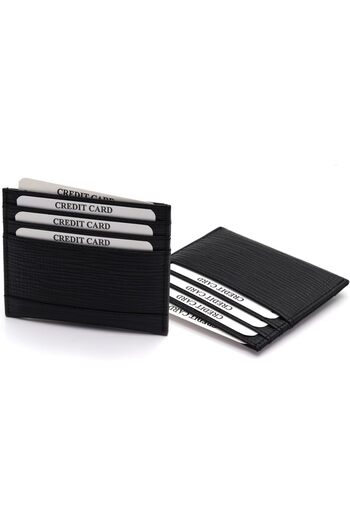 chase plus Card Holder Wallet Men, Slim Small Card Wallet, RFID Leather Wallet for Men (Retso Black)