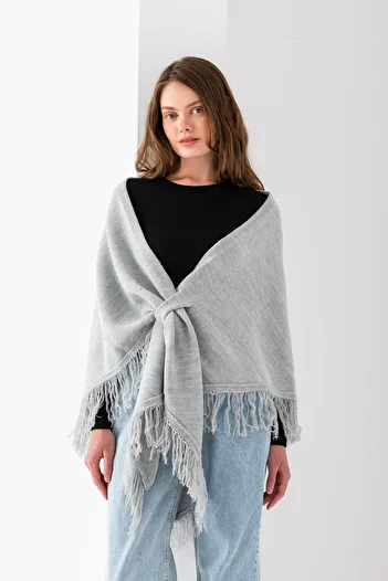 T Crazy T-Crazy Tassel Triangle Shoulder Shawl, Fashionable and Practical Knitwear Knitted Accessory, Triangle Draping Knitwear Shawl