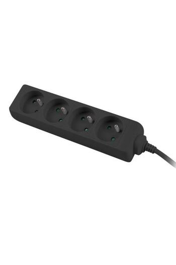 Lanberg UPS Extension Cord, 1m, 4 CEE 7/5 sockets, 41950, IEC 320 C14, 2500 W, Black